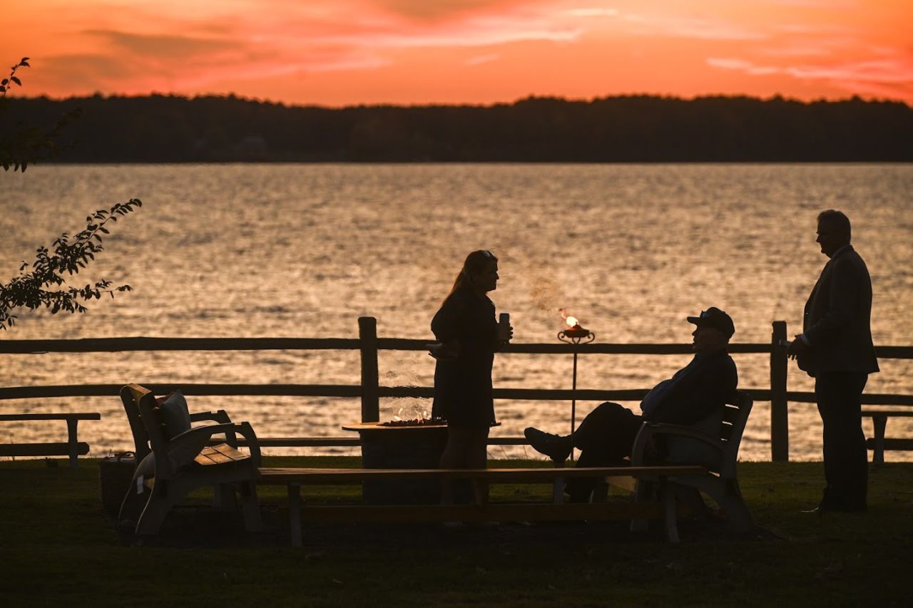 Relaxing as the sun disappears behind the horizon